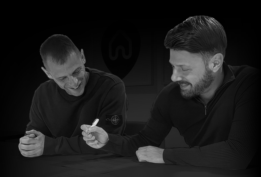 Duncan Kreeger and Stephen finalising the £500 million funding deal